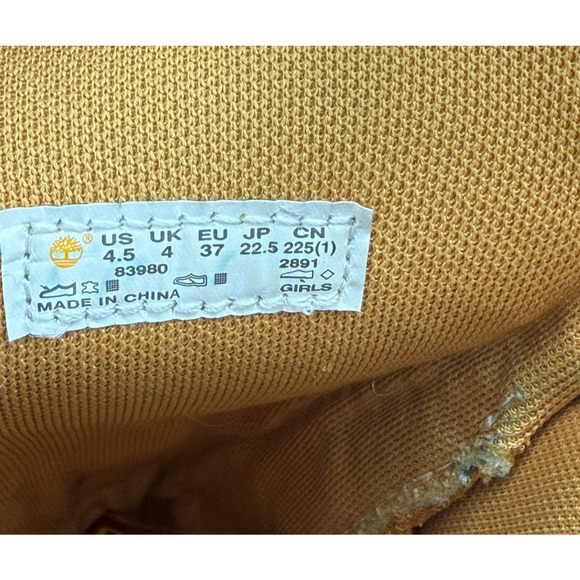 Timberland Asphalt Trail Girls US 4.5 Tall Brown Lace Boots Side Zipper 83980 - Picture 2 of 15